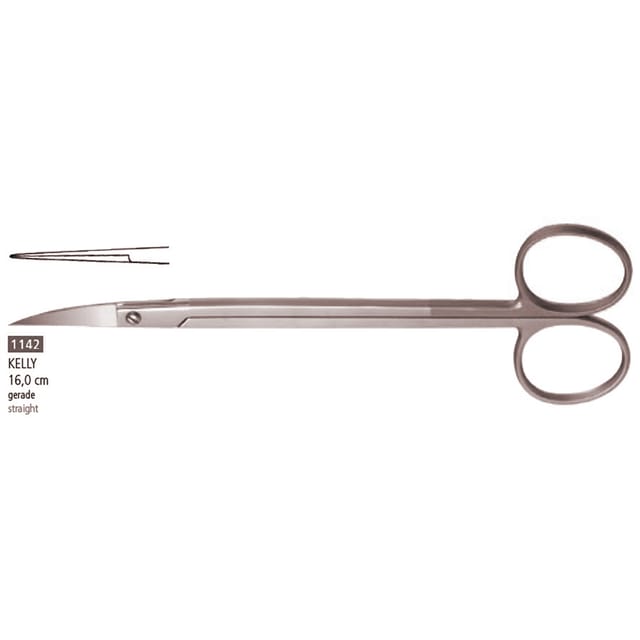 Sword Gum Scissors - Straight Kelly 16cm, 1142
