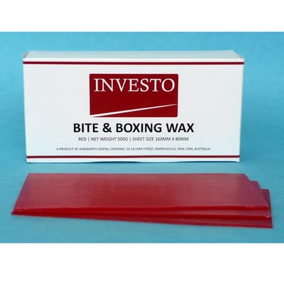 Investo Dental Bite & Boxing Wax - Red 500gm