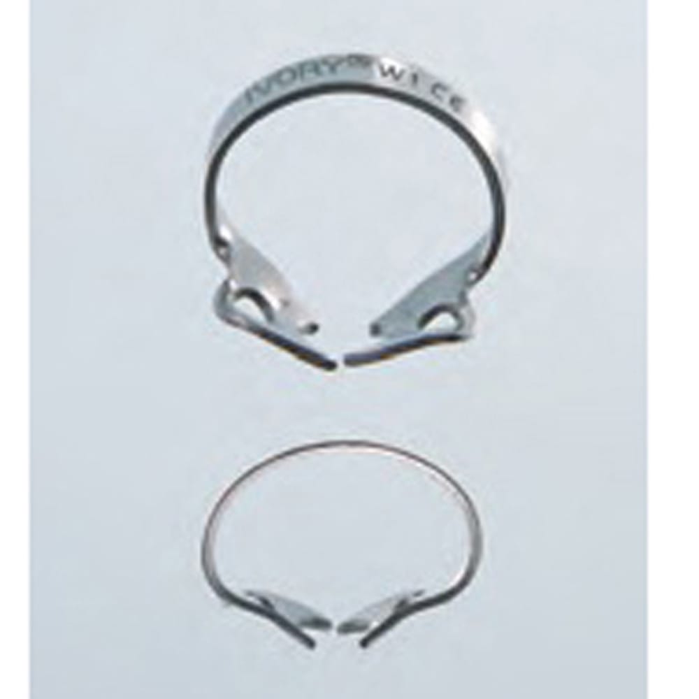 Ivory Rubber Dam Clamp SS W1 Wingless Bicuspid