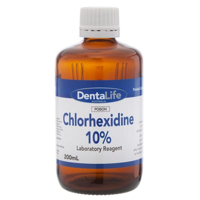 Dentalife Chlorhexidine 10% Solution Amber Glass Bottle - 200ml