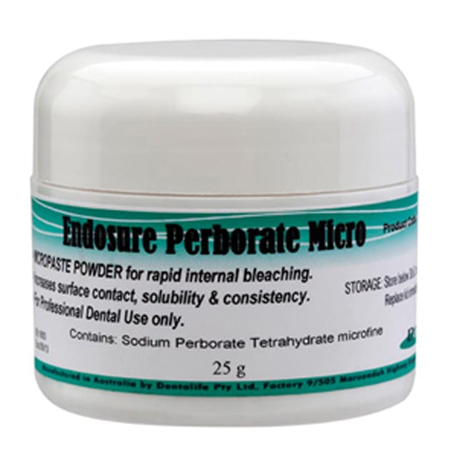 Dentalife Endosure EndoWhite Perborate Micro Bleaching Powder - 25g Jar *WSL*