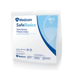 Medicom SafeBasics Saliva Ejector Clear Blue Tip - Pack 100