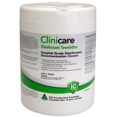 Clinicare Hospital Grade Disinfectant Towelettes 220Wipe Tubs & Refills