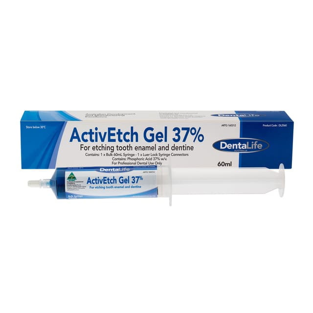 ActivEtch Blue Gel 37% Enamel Kit - 60ml Bulk Etch Syringe