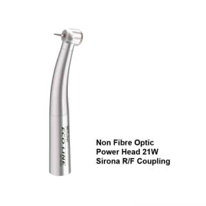 Eco Line Turbine Power Head for Sirona R/F Coupling, Non Optic, HE21S High Speed