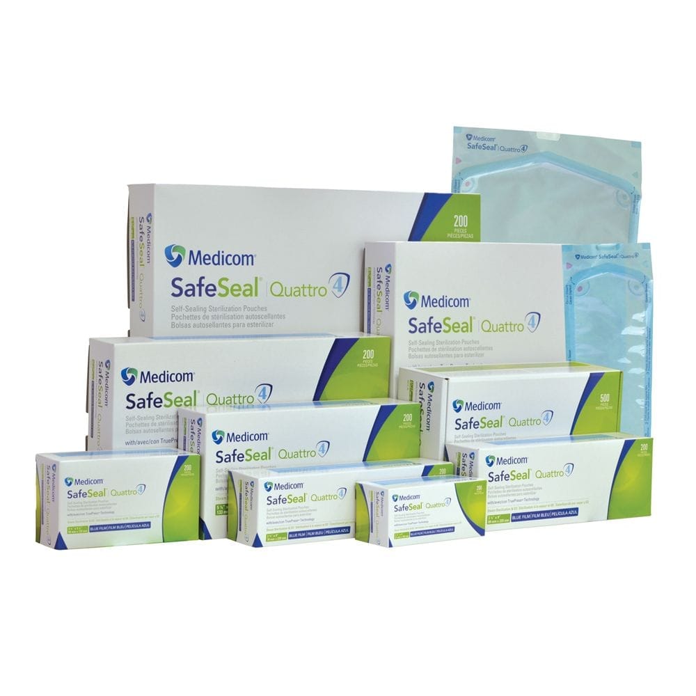 SafeSeal Quattro Sterilization Pouches