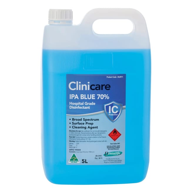 Clinicare IPA 70% Isoprophyl Alcohol 5 Litre *WSL*