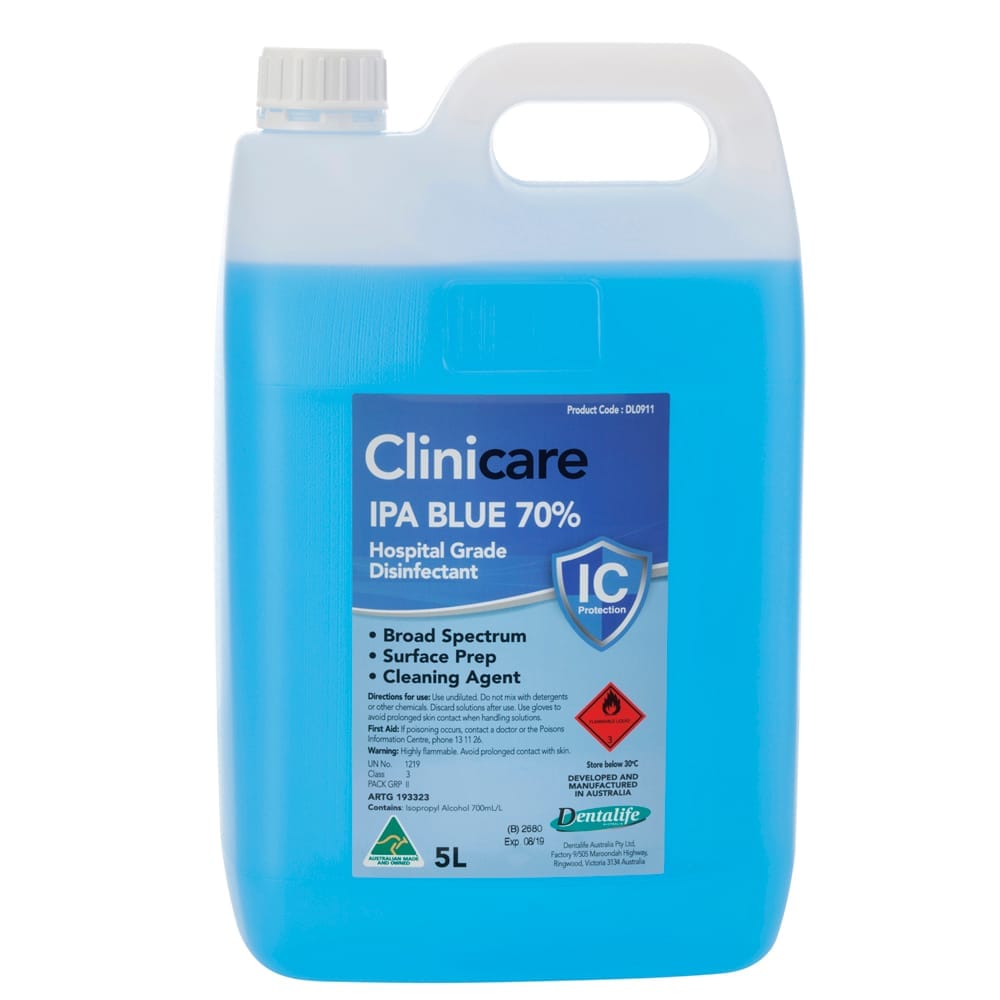 Clinicare IPA 70% Isoprophyl Alcohol 5 Litre *WSL*