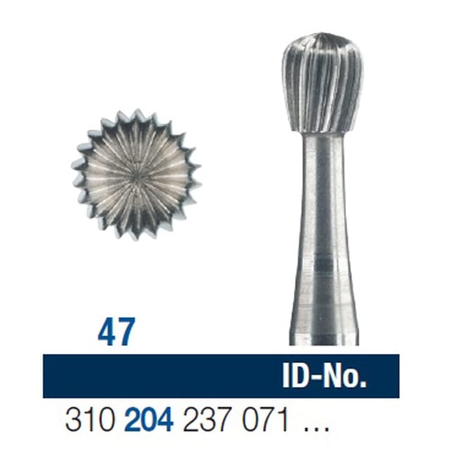 Ela Steel Bur RA Finishing Flame Fig 47 - Pack 10