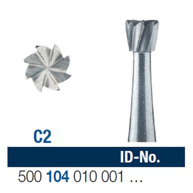 Ela Carbide Bur HP Inverted Cone Fig 2 - Pack 6