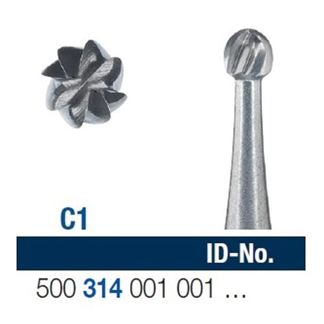 Ela Carbide Bur FG Round Fig 1 - Pack 6