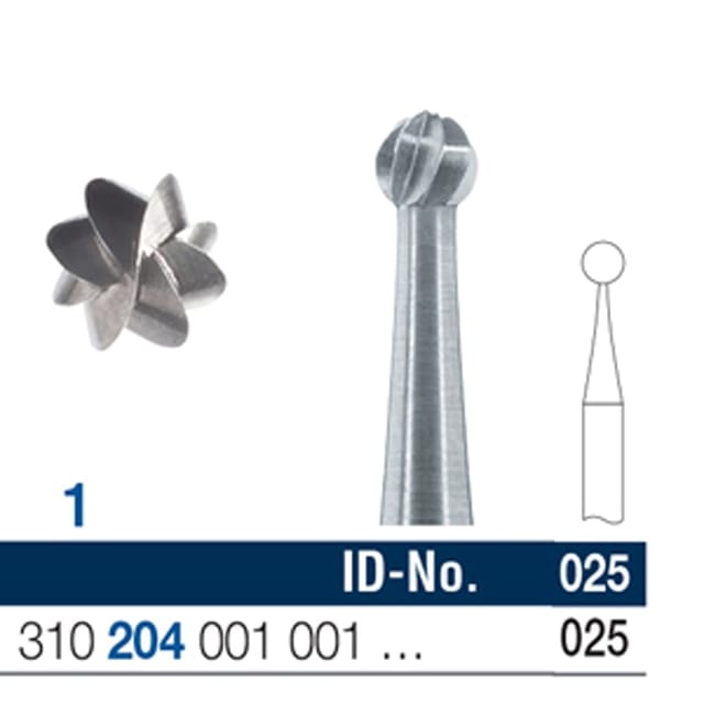 Ela Steel Bur RA Round Fig 1 - Pack 10
