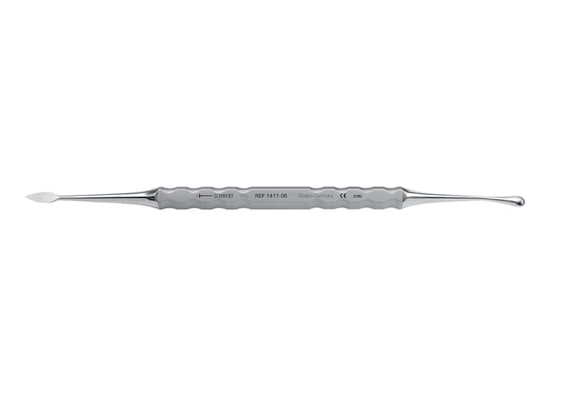Spiculum Raspatory, Round Periosteal Elevators 17.5cm Curved 3.8 mm / 4.2 mm , 1411-06