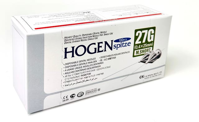 Needles Anaesthetic Hogenspitz 27G Short 25mm Imperial Thread - Box 100