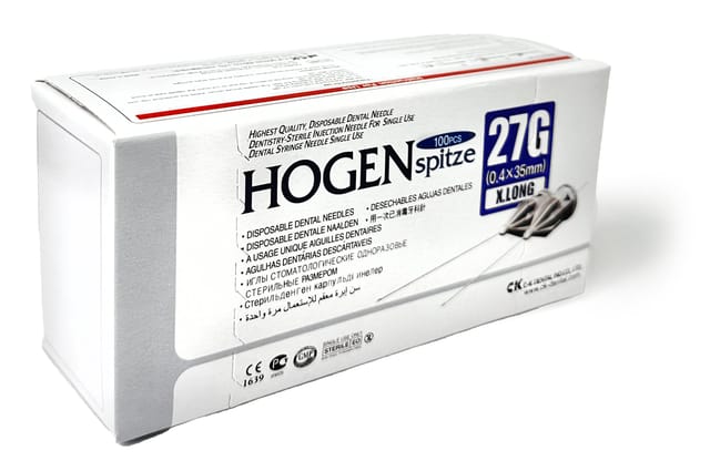 Needles Anaesthetic Hogenspitz 27G Large 35mm Imperial Thread - Box 100