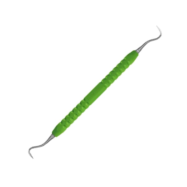 Scaler Sickle Hygienist H6/H7 Green Handle, Exchangeable Ti Tips CA 17cm, 3305-06Ti