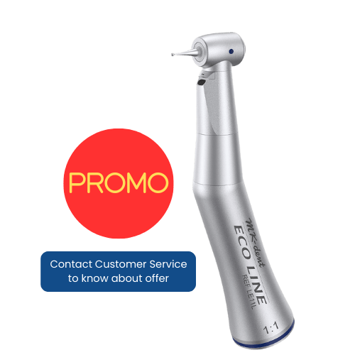 Eco Line Contra Angle HP Blue 1:1, Internal Water, Fibre Optic, for CA burs, LE11L Slow Speed