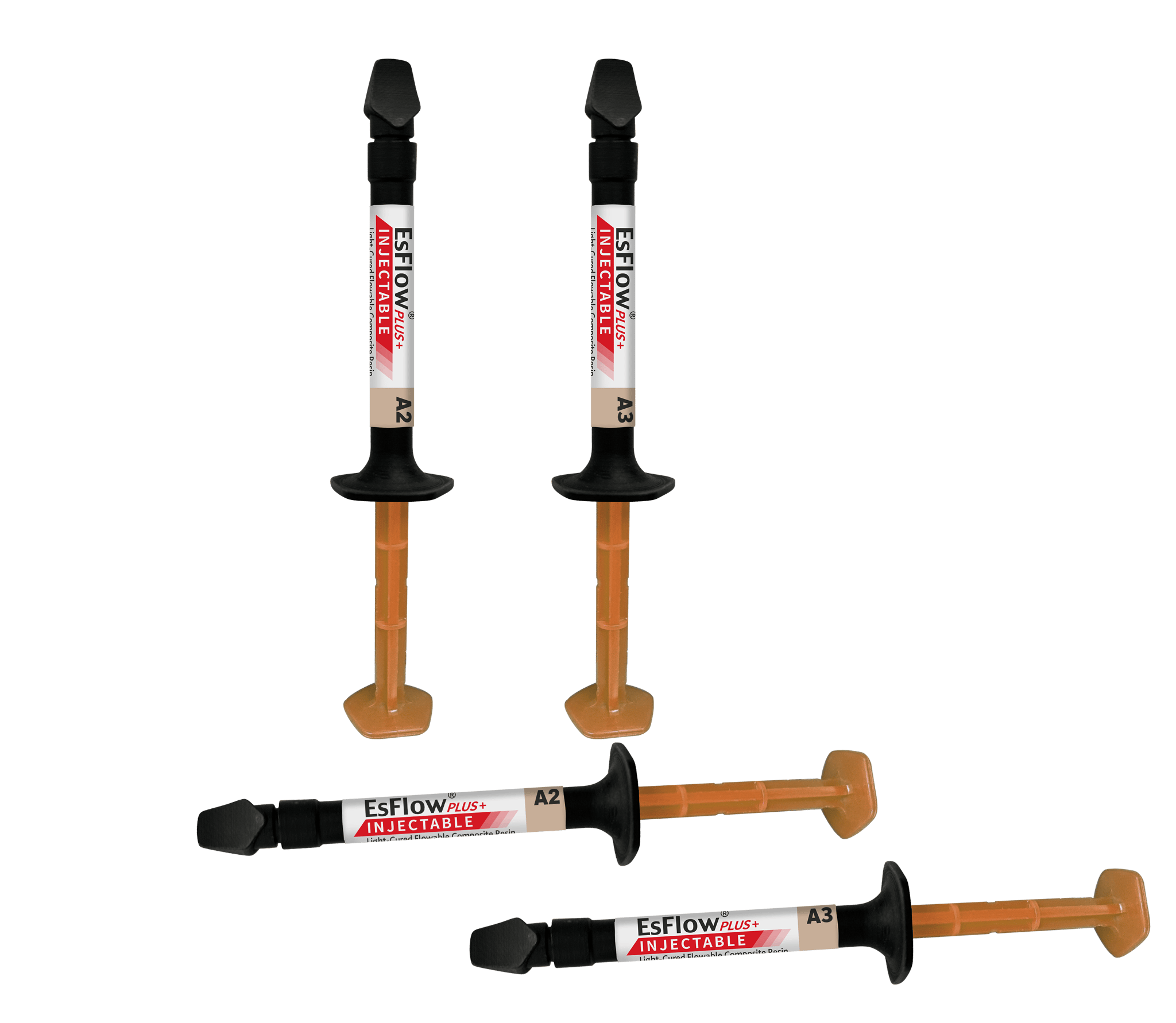EsFlow Plus Injectable Light-Cured Flowable Composite Resin HV - 2.5g x 2 Syringes