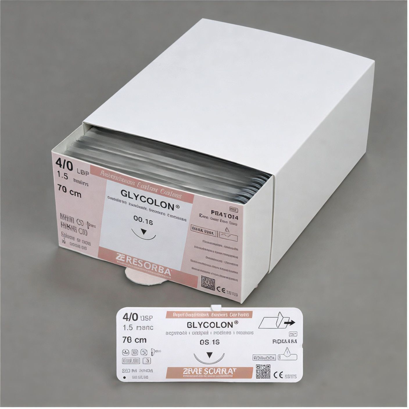 Glycolon Sutures 5/0 18mm 3/8 Circ R/Cut Violet 45cm DS18 - Box 24