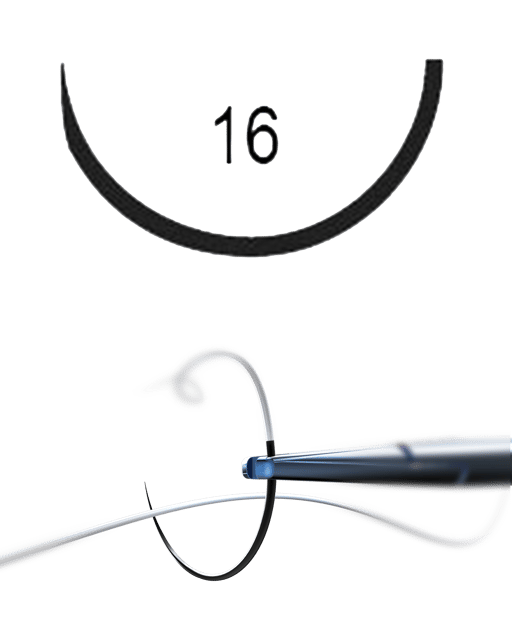 Suture PTFE 5/0 3/8 Rev  Cut 16mm DM Silver Needle - Box 12