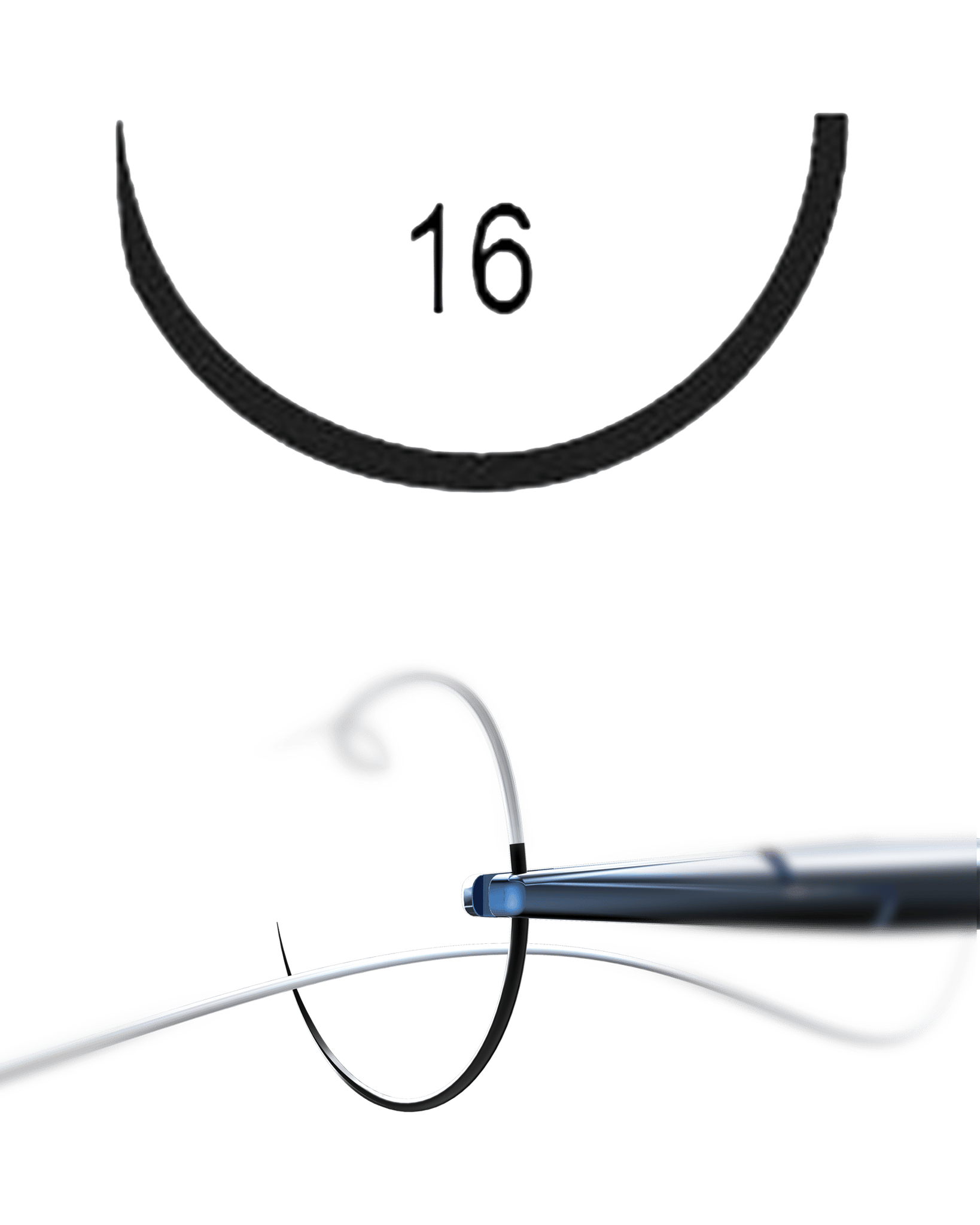 Suture PTFE 5/0 3/8 Rev  Cut 16mm DM Silver Needle - Box 12