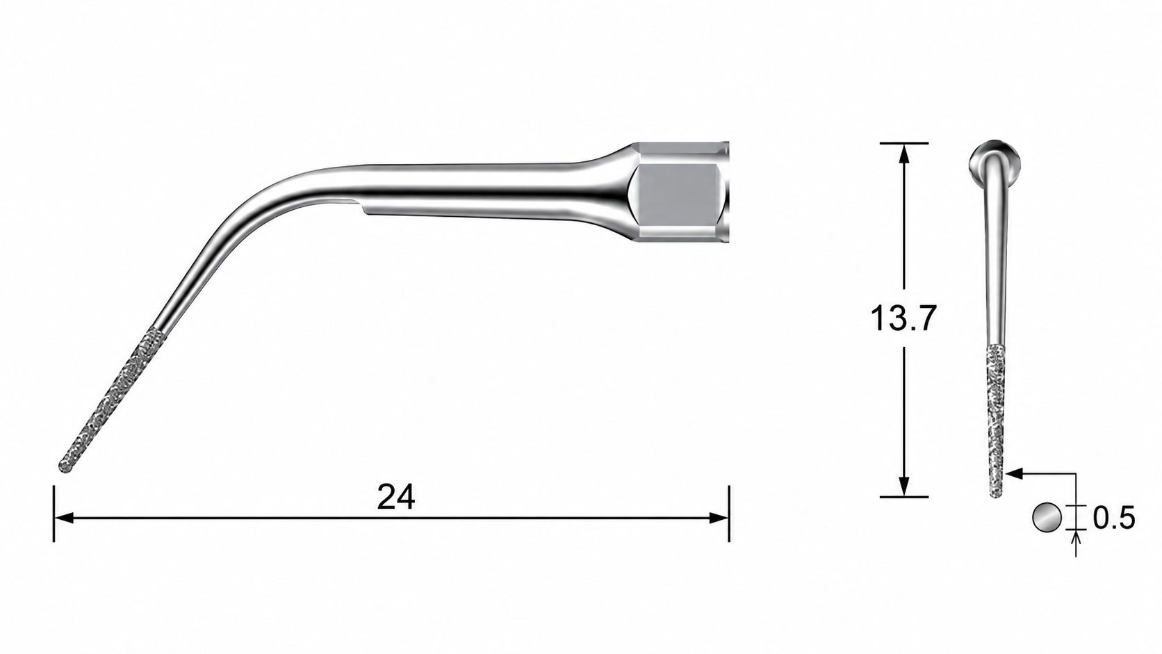 Xpedent Tips suitable for EMS Scaling Devices, XP-P3D - Each